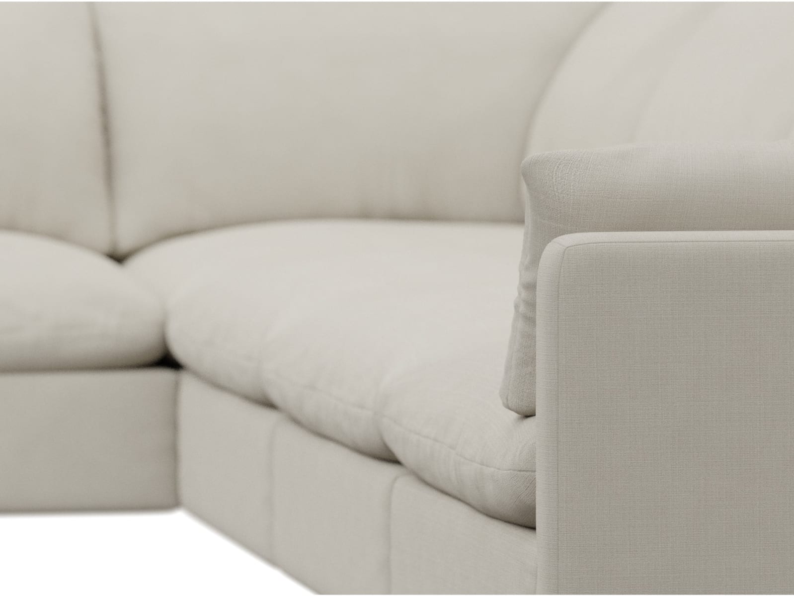 Willow Toorak Pearl Modular Sofa - 6 Seater LAF Terminal color Toorak Pearl