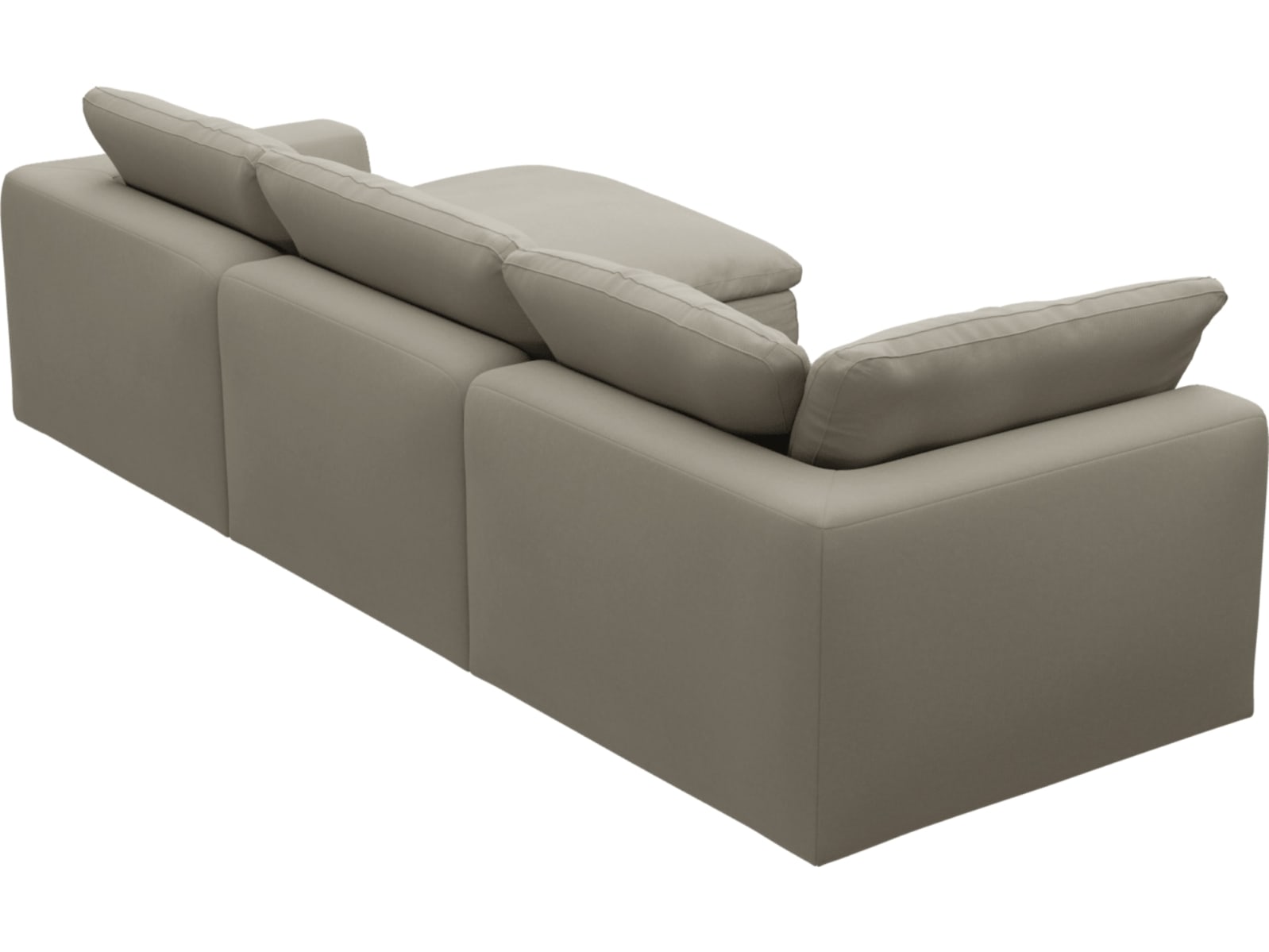 Cloud Deep Plaza Natural Modular Sofa - 3 Seater Chaise color Plaza Natural
