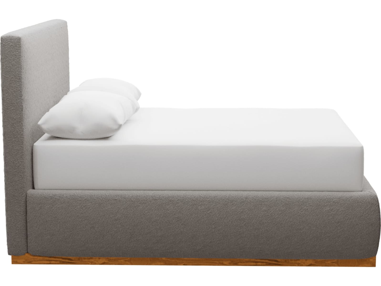 Haven Dark Gas Lift Bed Boucle Pumice color Boucle Pumice