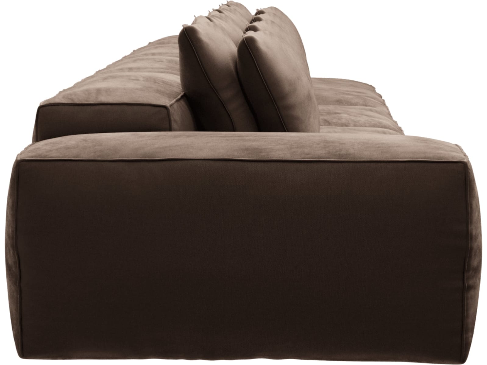 Riley Muse Chocolate Modular Sofa - 1x Arm, 3x Armless, 1x Right Terminal color Muse Chocolate