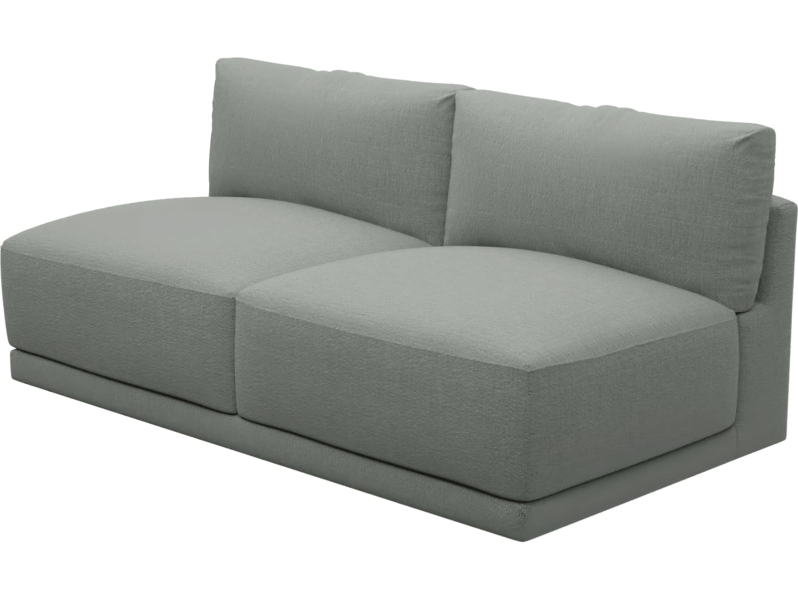 Haven Tribute Storm 2 Seater Armless Sofa Module color Tribute Storm