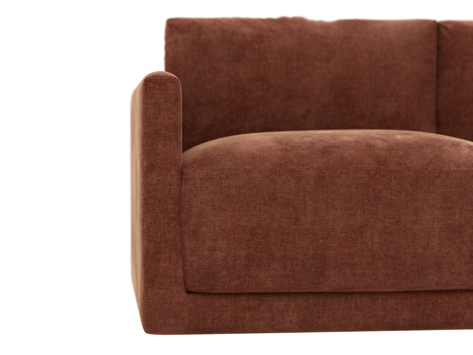 Haven Muse Rust 3 Seater Chaise Sofa color Muse Rust