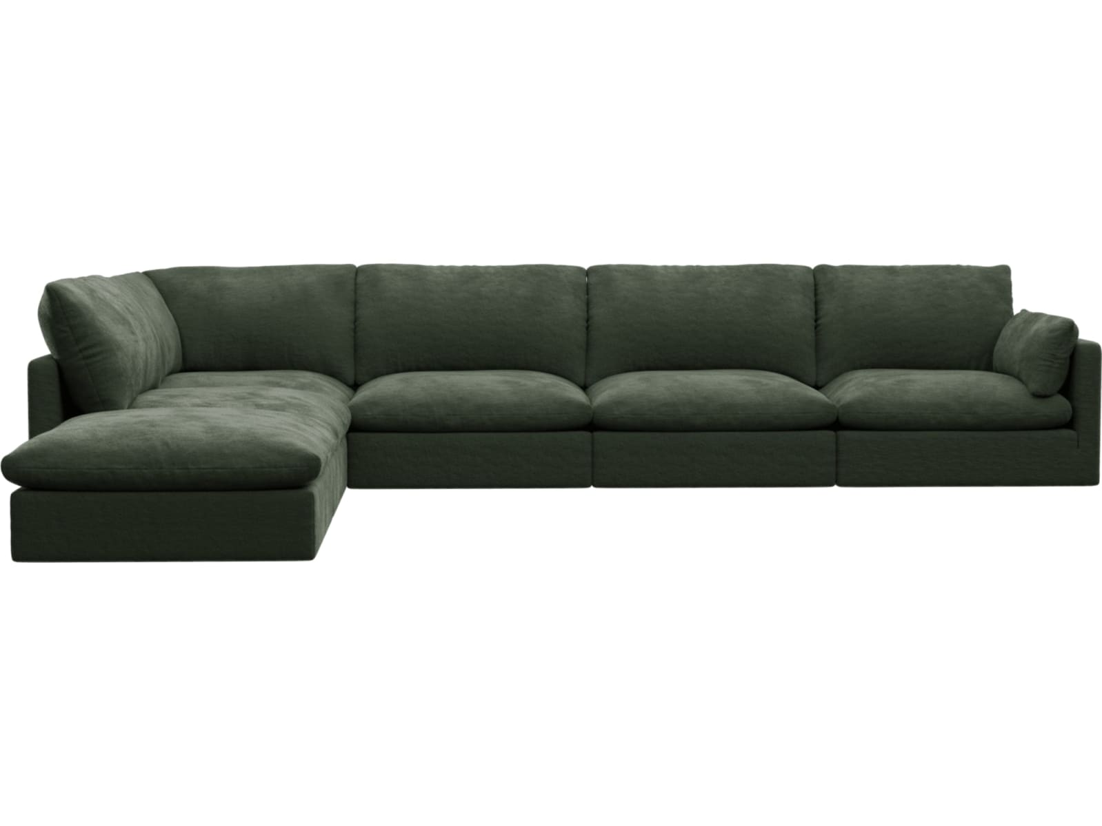 Willow Muse Forest Modular Sofa - 6 Seater LAF Terminal color Muse Forest
