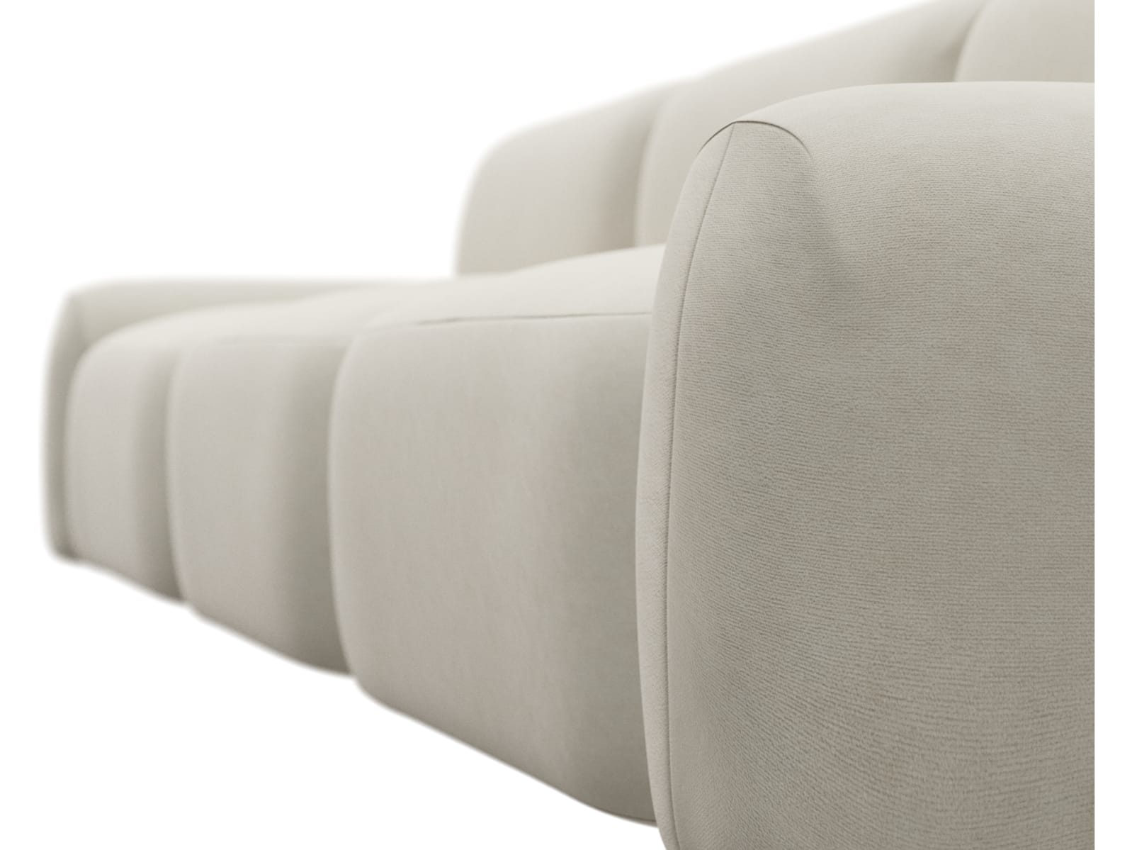 Beckett Muse Flax Modular Sofa - 3 Seater color Muse Flax