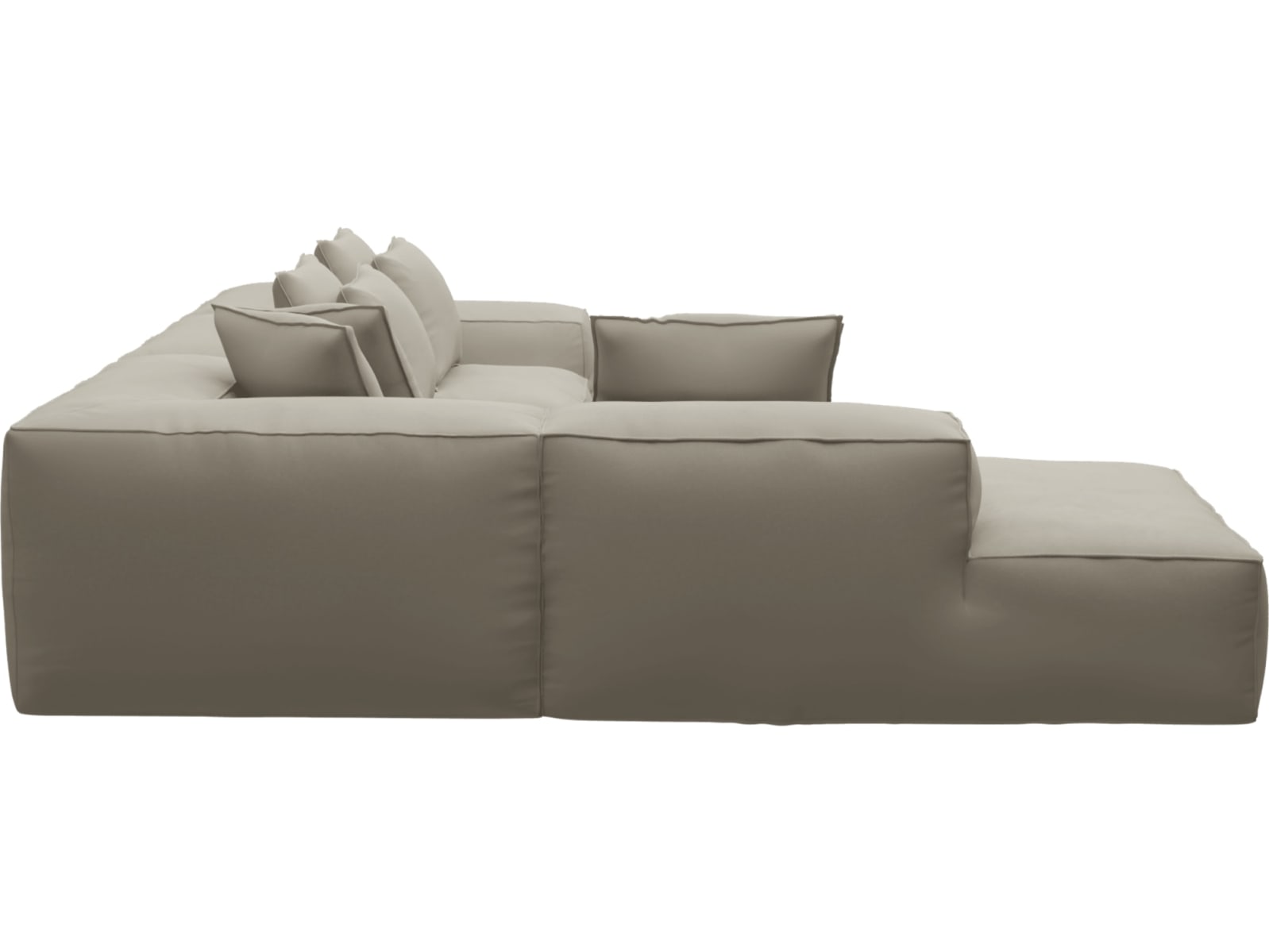 Riley Plaza Natural Modular Sofa - Arm, 2x Armless, Corner, Left Terminal color Plaza Natural