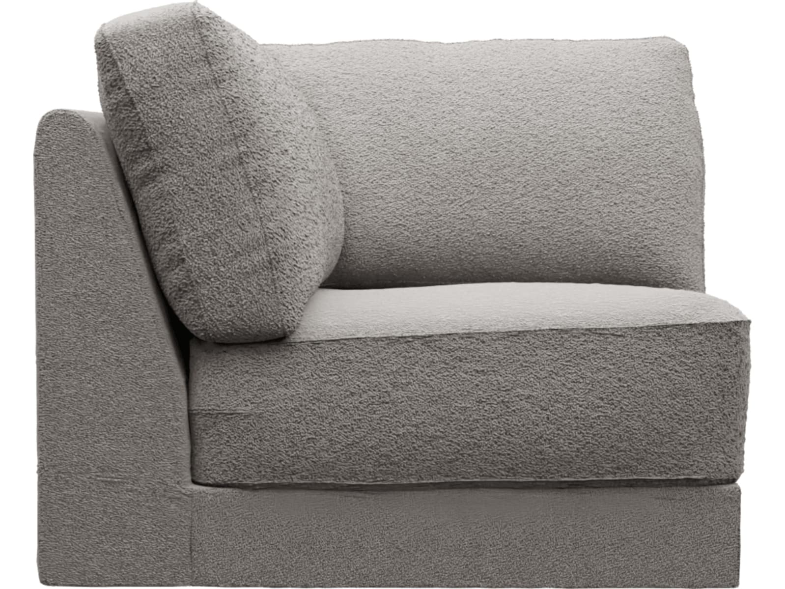 Monica Boucle Pumice Corner Sofa Chair Module color Boucle Pumice