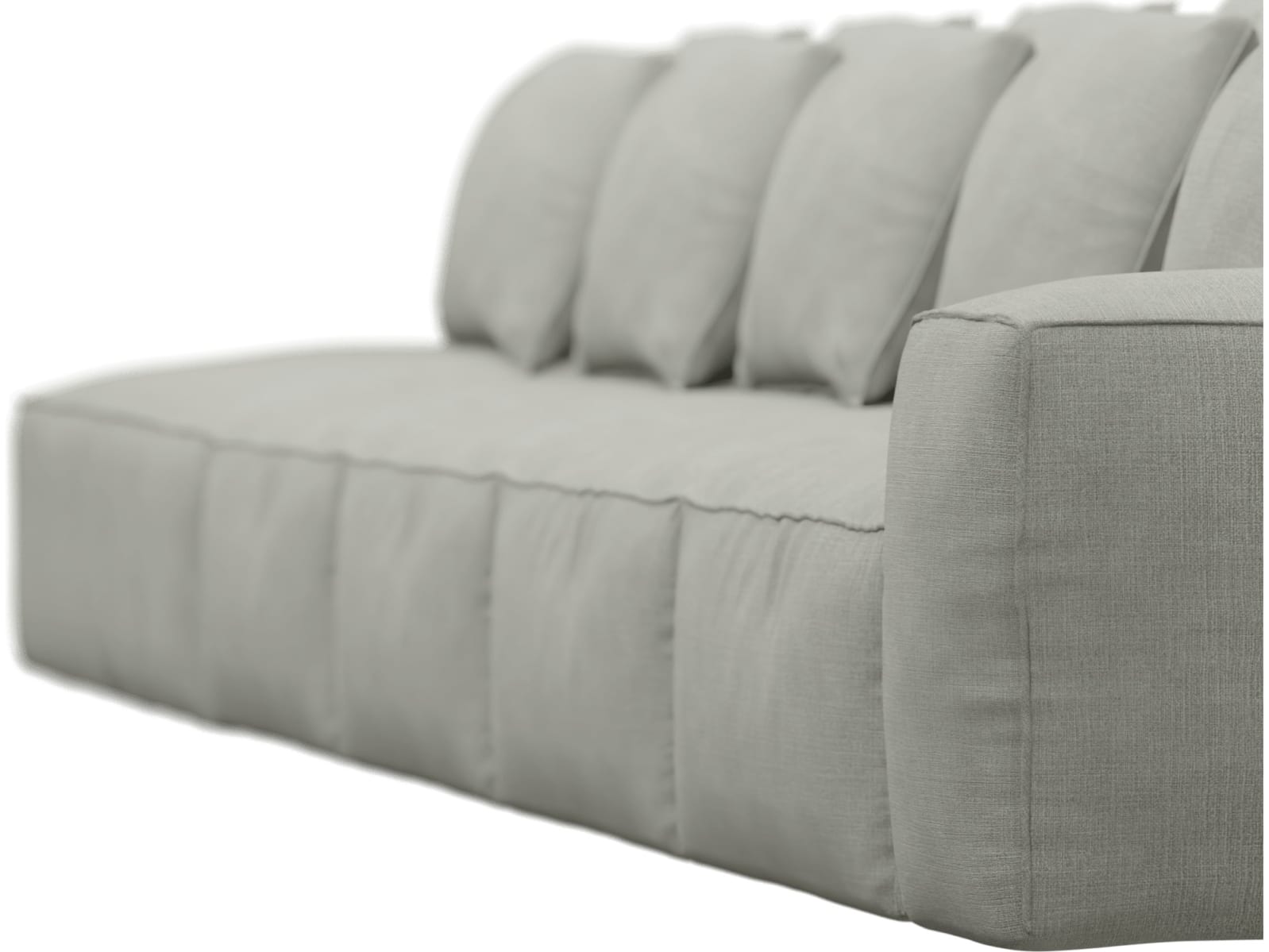 Riley Toorak Pebble Modular Sofa - 1x Arm, 4x Armless, 1x Left Terminal color Toorak Pebble