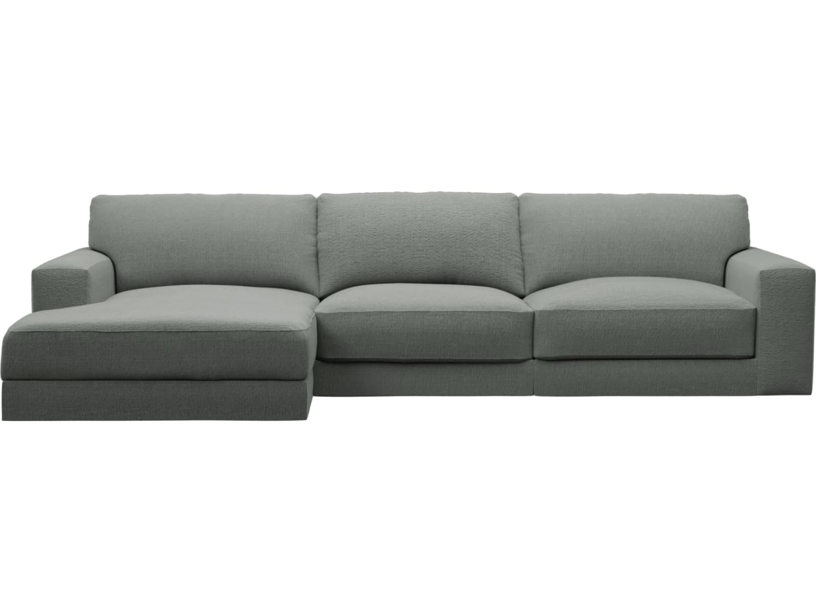 Monica Tribute Storm Chaise Sofa - 3 Seater color Tribute Storm