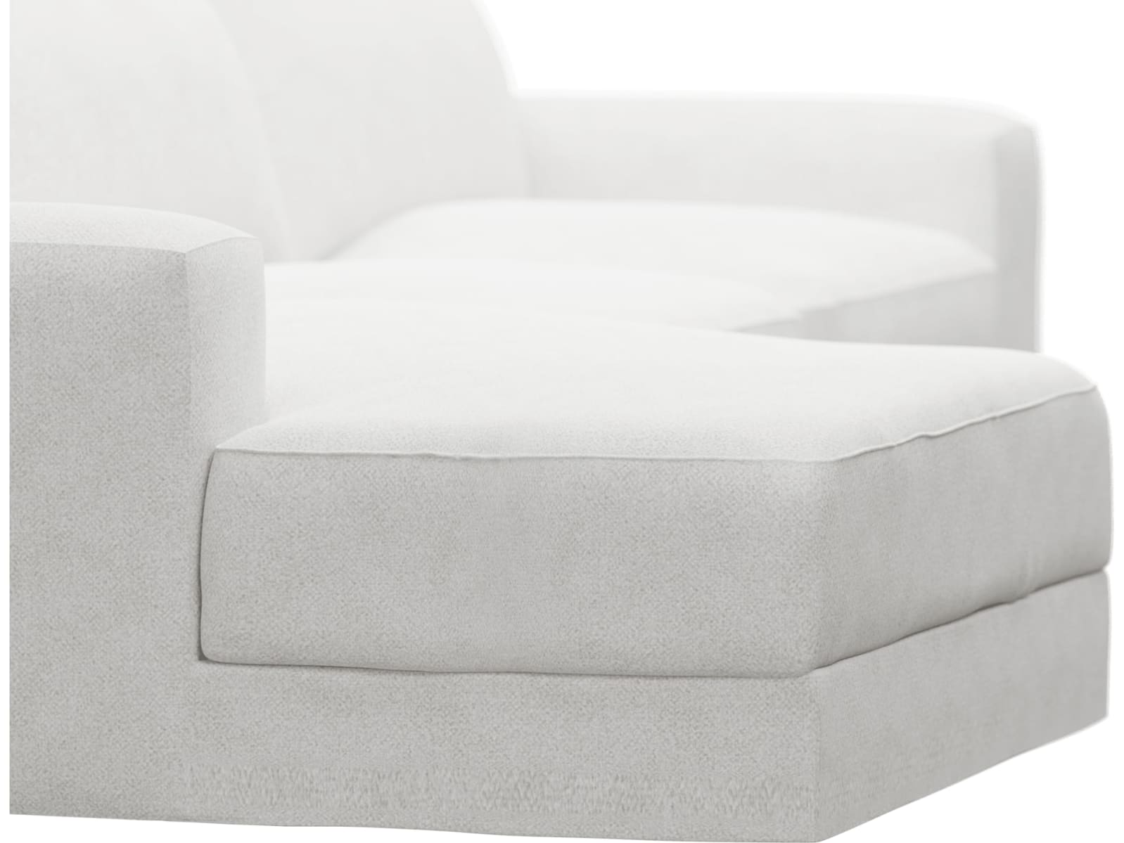 Monica Noa Fog Chaise Sofa - 3 Seater color Noa Fog