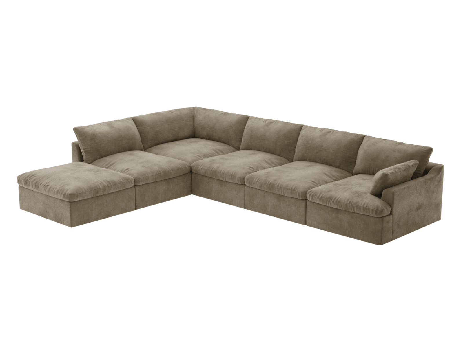 Retreat Tribute Walnut Modular Sofa - 6 Seater LAF Terminal color Tribute Walnut