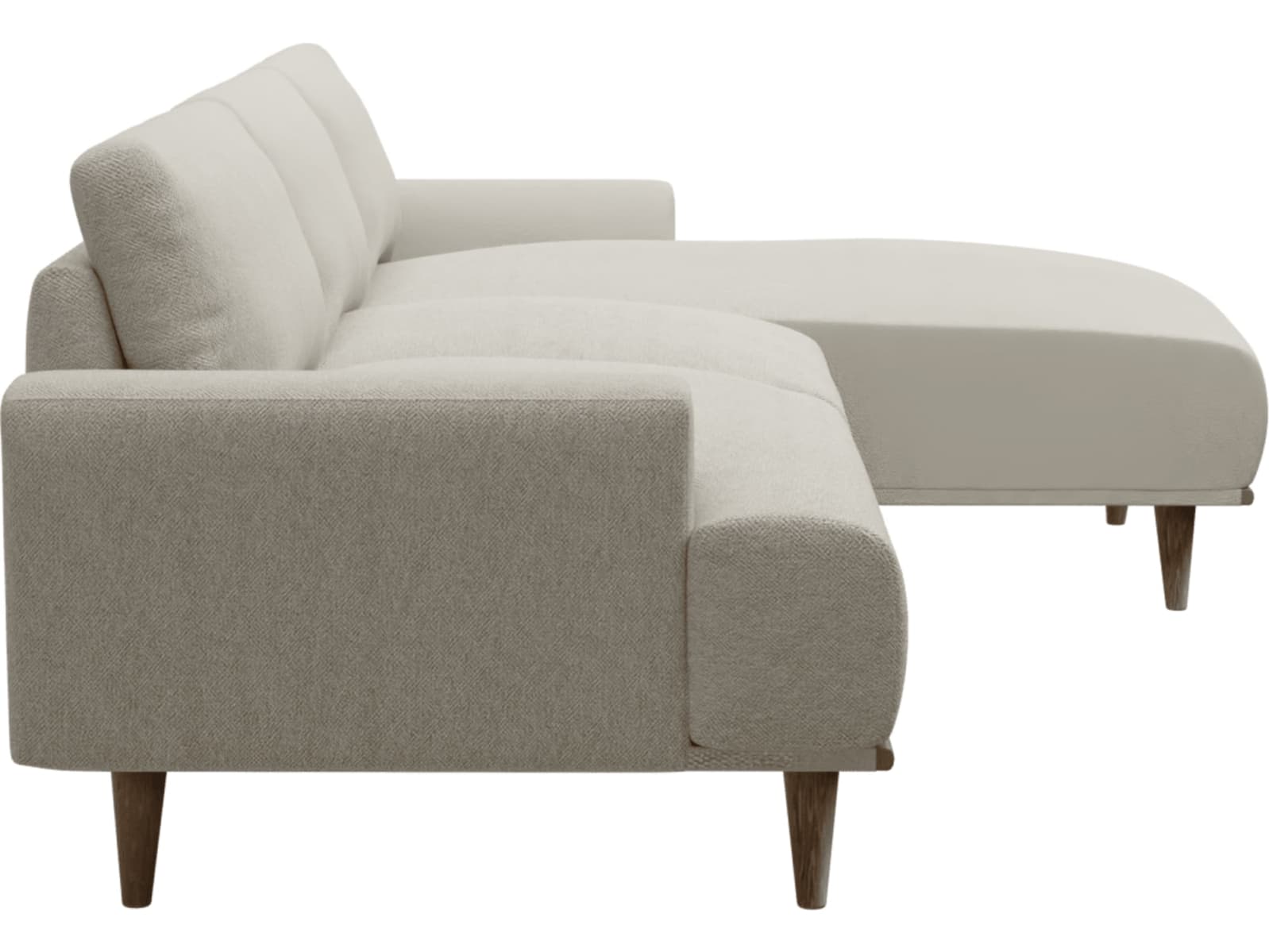 Dane Noa Desert Chaise Sofa - 3 Seater color Noa Desert