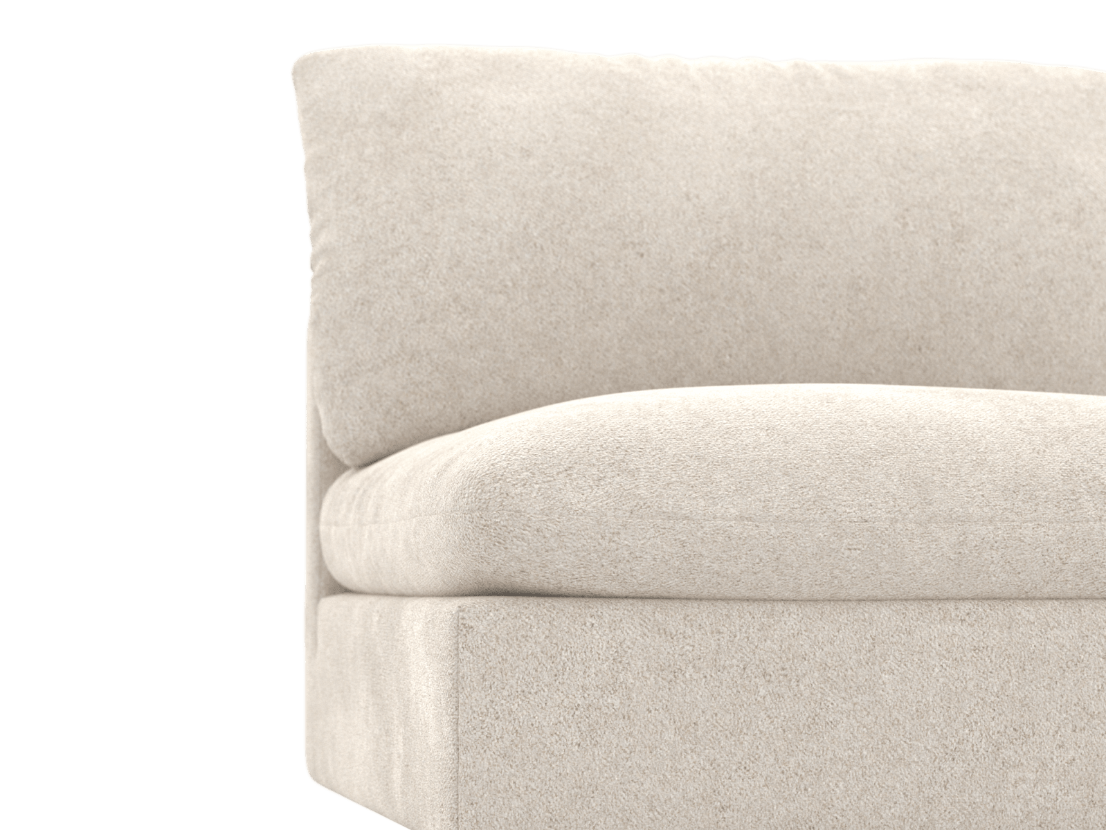 Willow Avon Mineral Armless Sofa Module color Avon Mineral