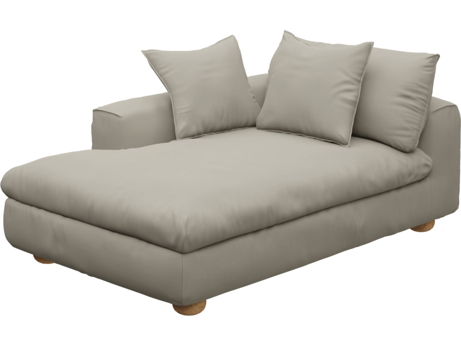 Tully Plaza Natural Chaise Left Arm Facing Module color Plaza Natural