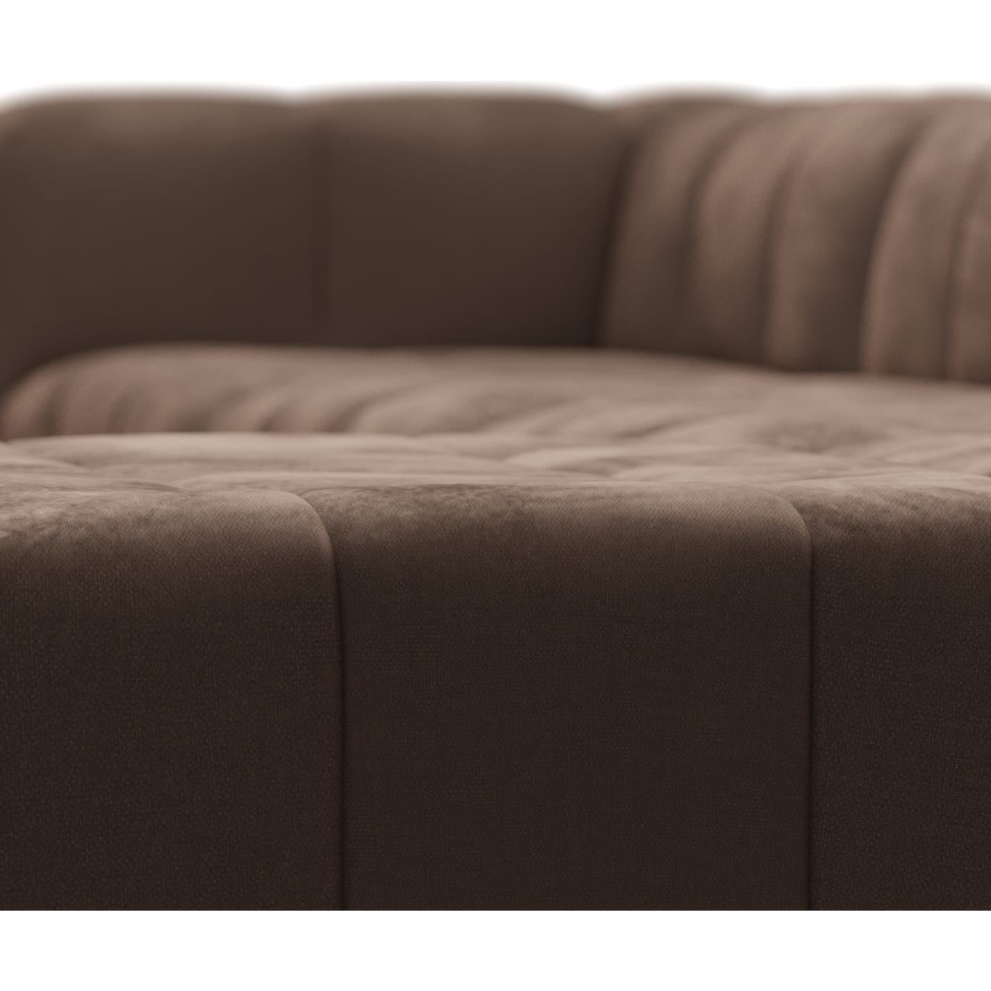 Lucello Muse Chocolate Modular Sofa with Ottoman - 5 Piece color Muse Chocolate