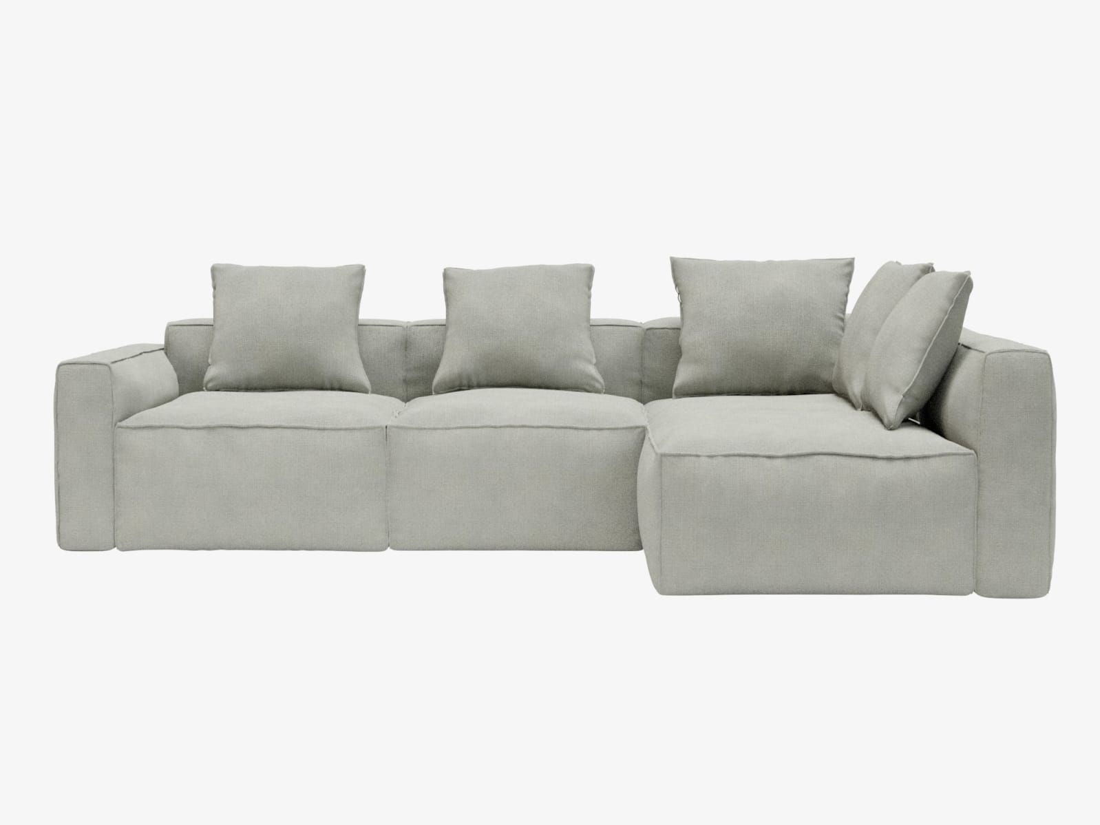 Riley Apt Toorak Pebble Corner Sofa - 4 Seater RAF Terminal color Toorak Pebble