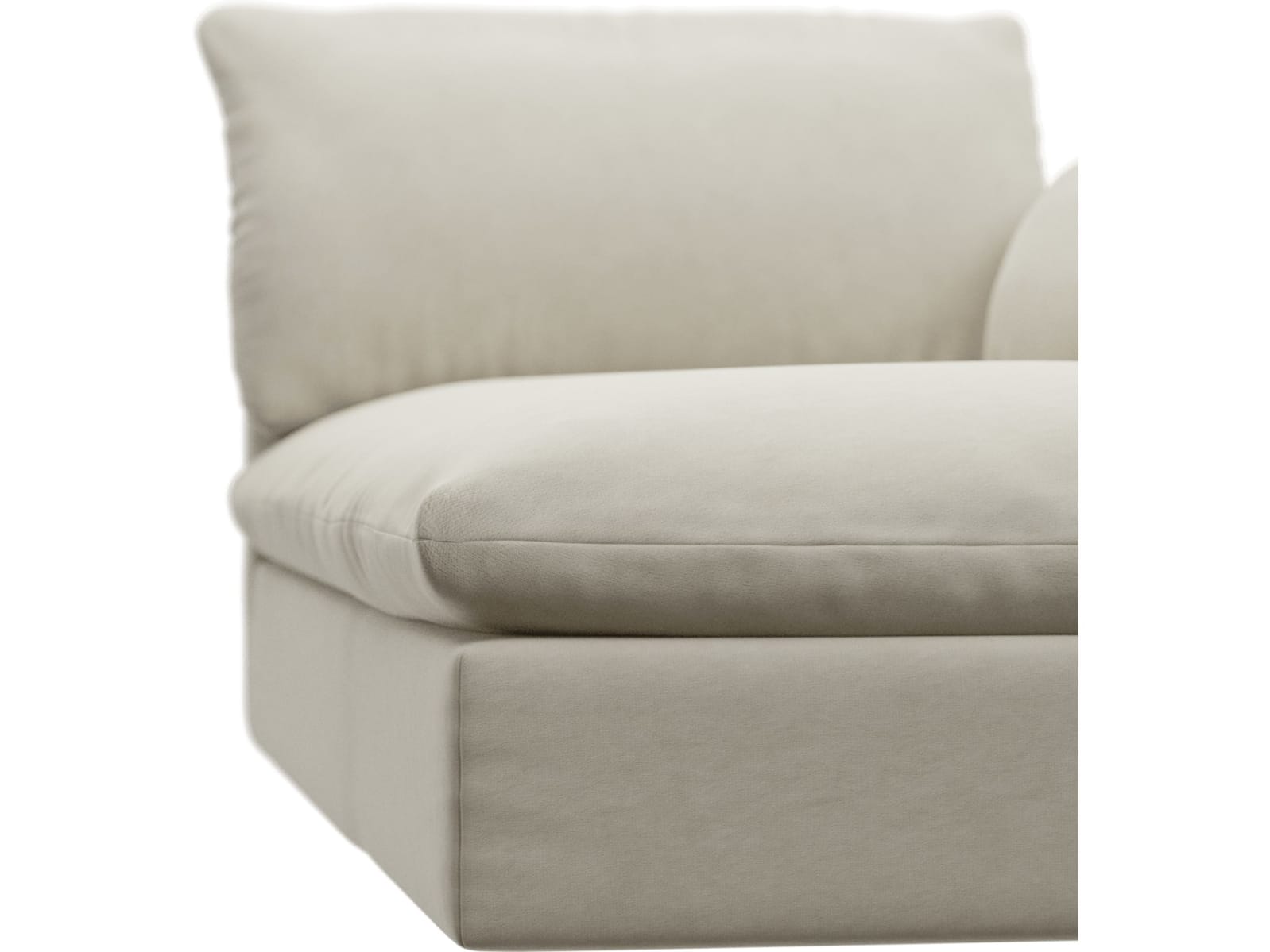 Willow Muse Flax Chaise Right Arm Facing Sofa Module color Muse Flax
