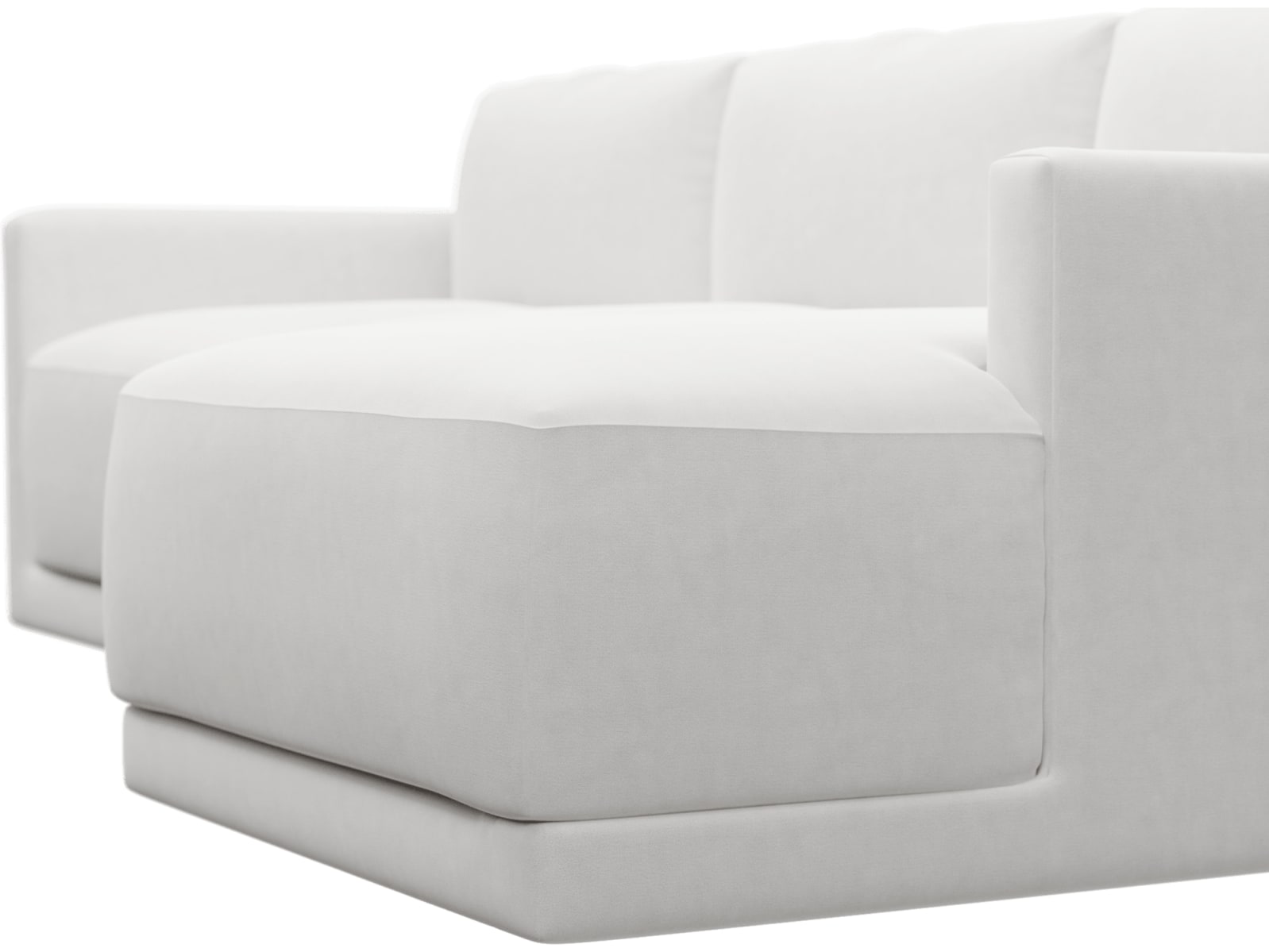 Haven Apt Muse Frost Chaise Sofa color Muse Frost