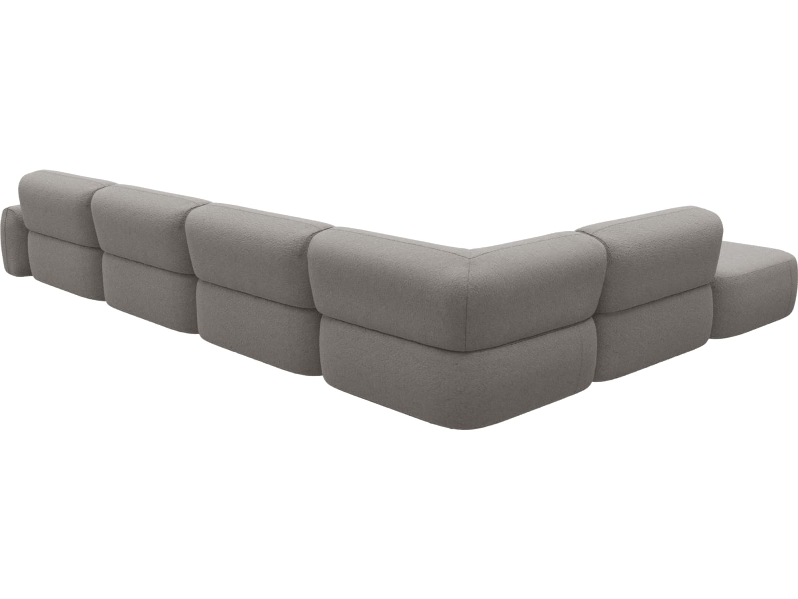 Beckett Boucle Pumice Modular Sofa - 7 Piece color Boucle Pumice