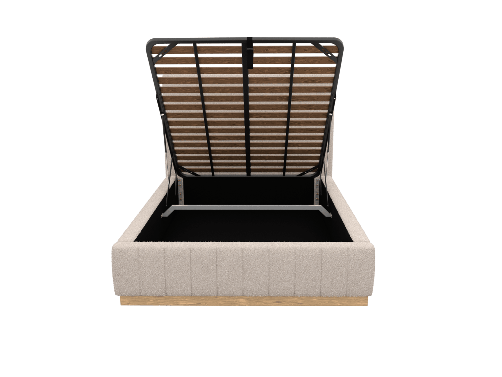 Brentwood Gas Lift Bed Boucle Pumice Double color Boucle Pumice