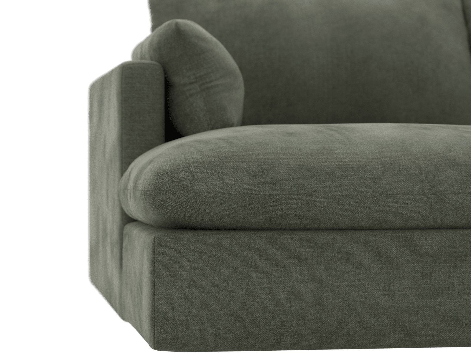 Willow Tribute Dark Jade Chaise Sofa - 3 Seater color Tribute Dark Jade