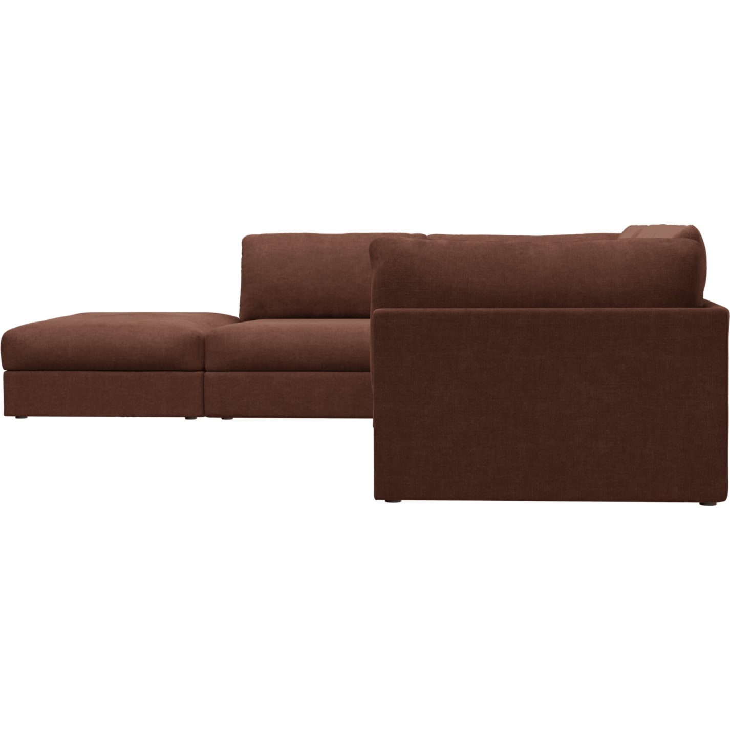 Finley Muse Rust Modular Sofa - 5 Seater LAF Terminal color Muse Rust