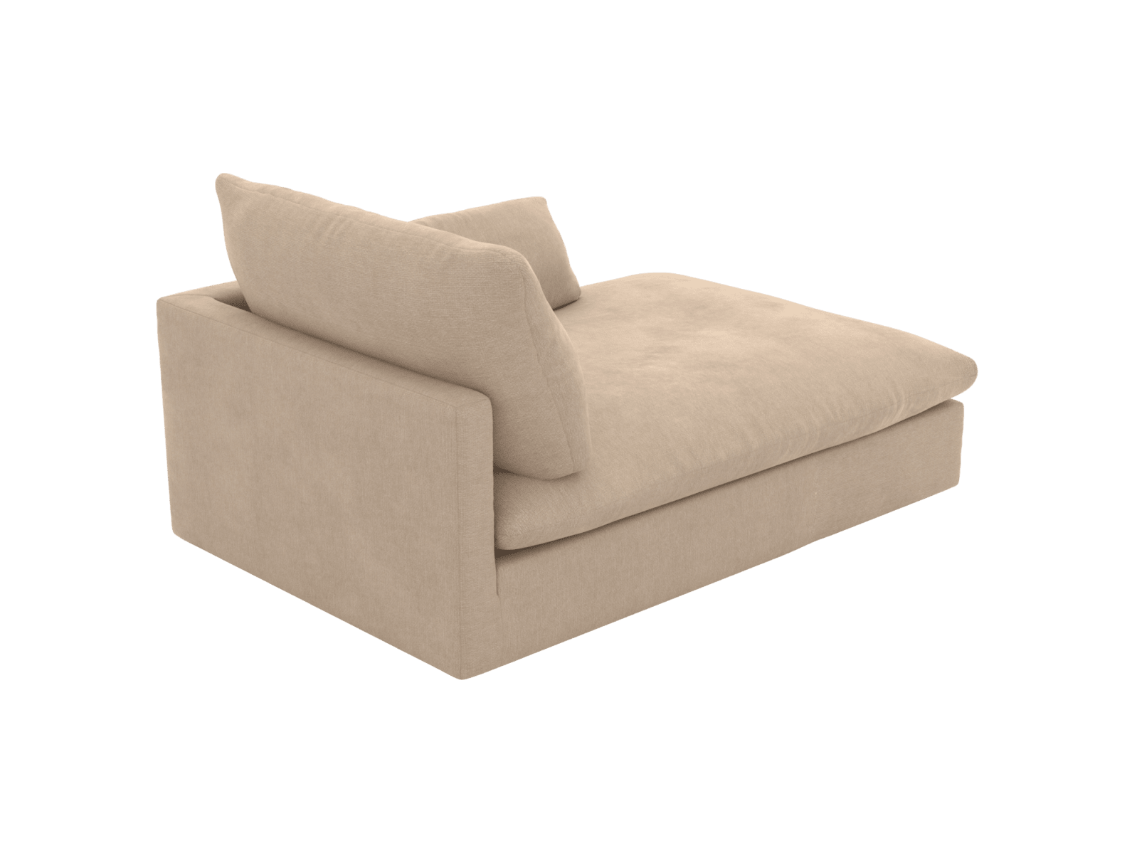 Willow Muse Driftwood Chaise Right Arm Facing Sofa Module color Muse Driftwood