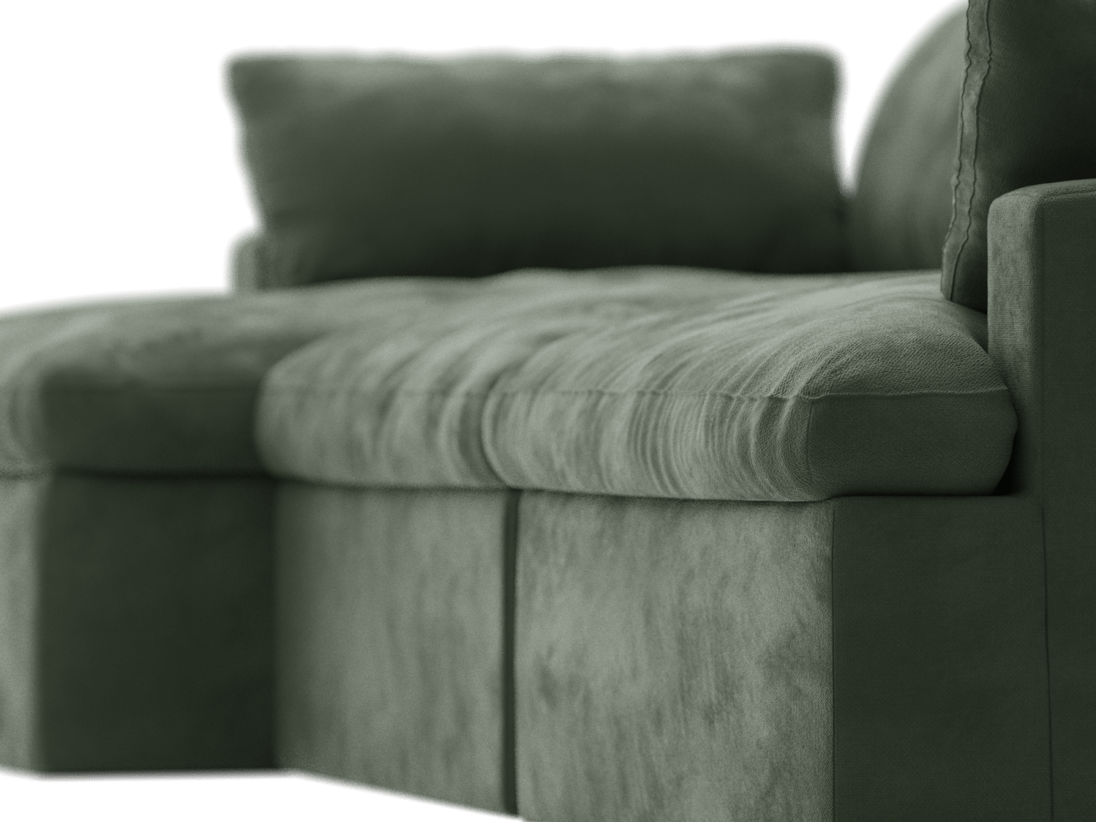 Retreat Muse Forest Chaise Sofa - 3 Seater color Muse Forest