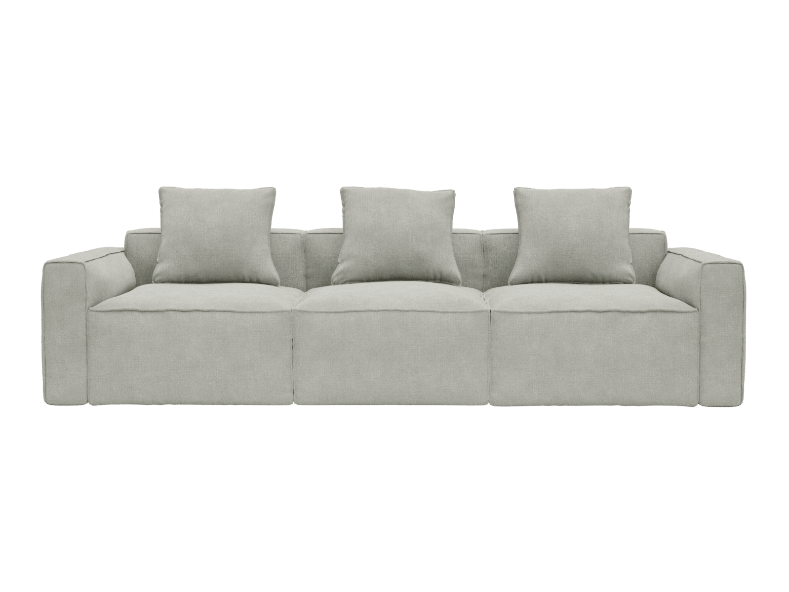 Riley Apt Toorak Pebble Sofa - 3 Seater color Toorak Pebble