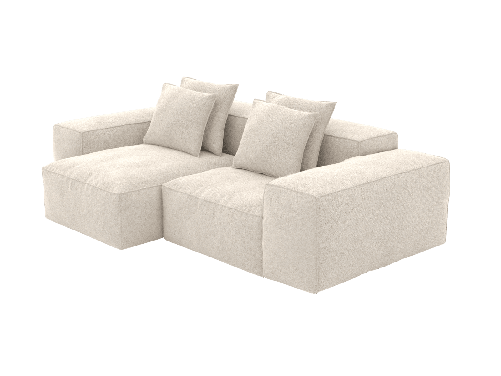 Riley Avon Mineral 2 Seater Modular Chaise Sofa color Avon Mineral