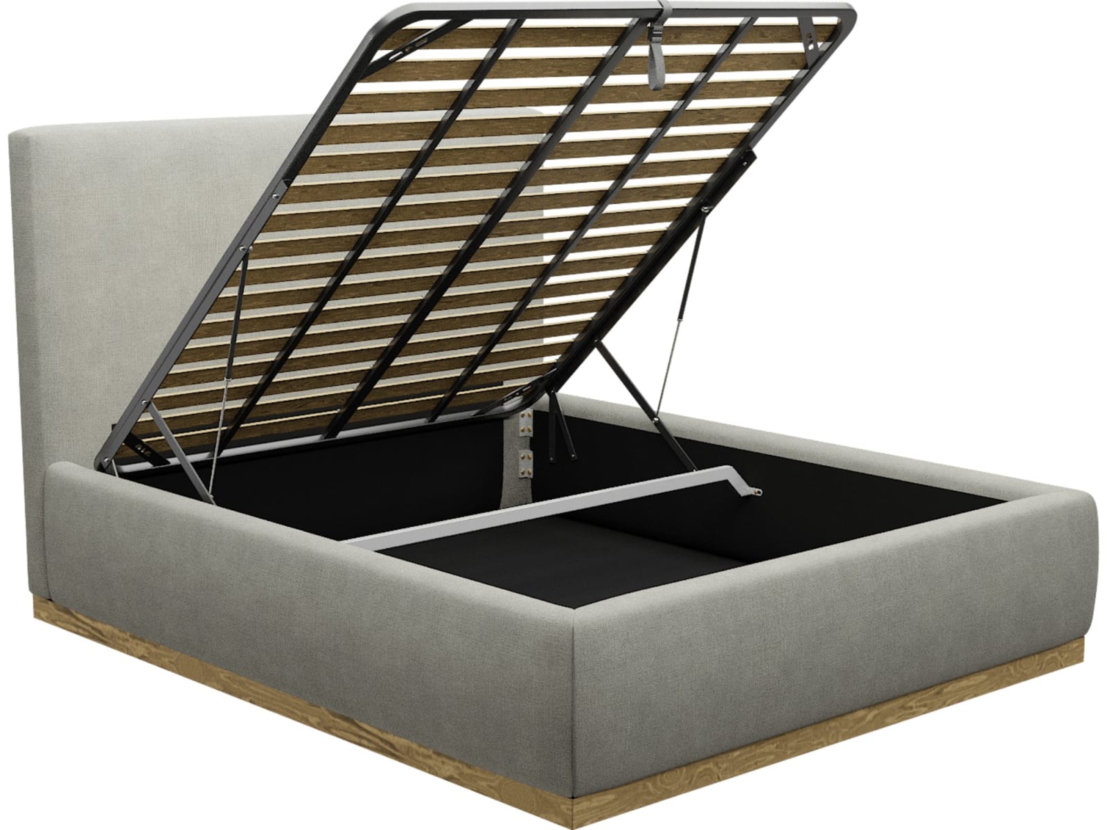 Haven Gas Lift Bed Toorak Pebble color Toorak Pebble