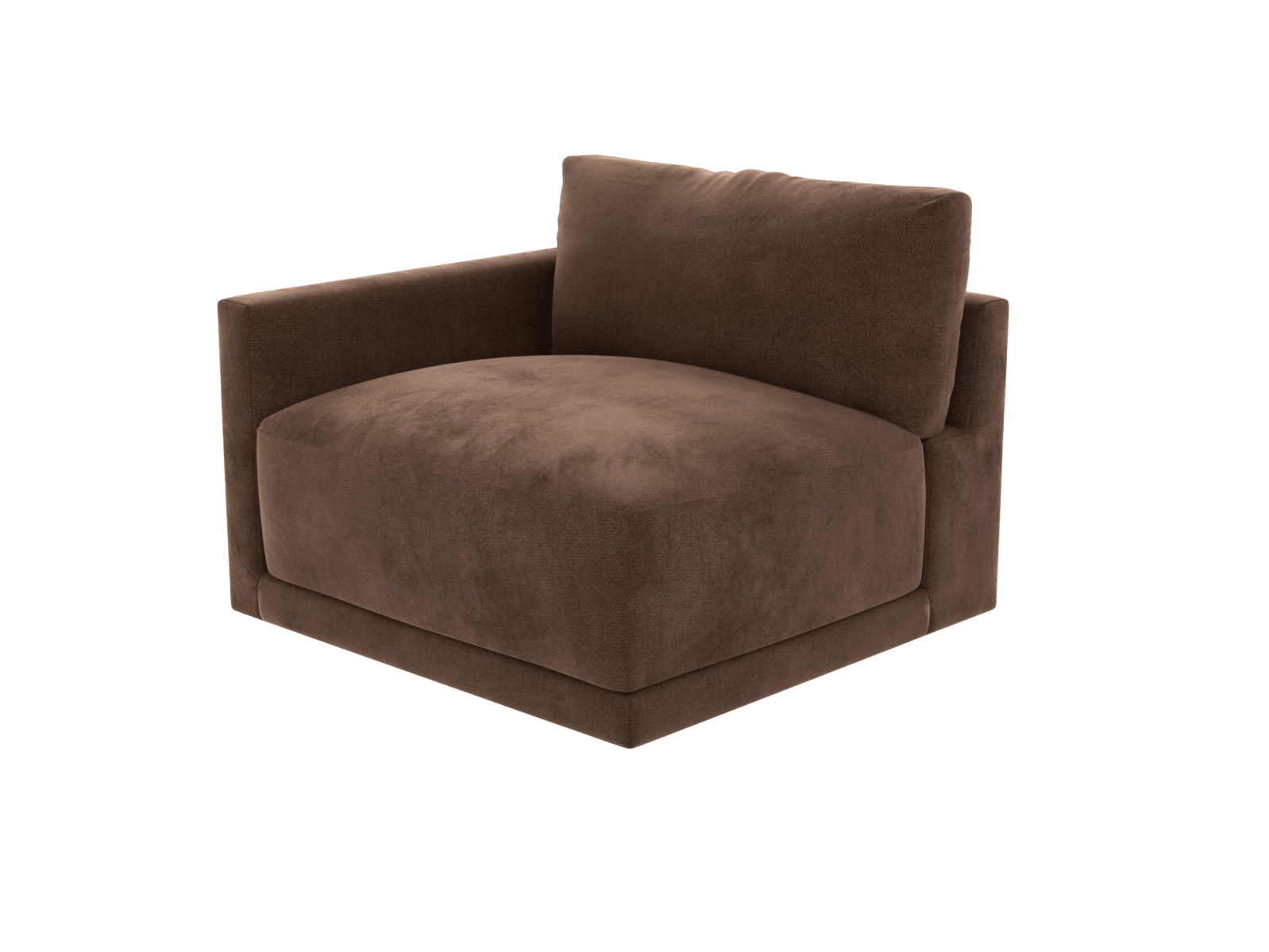 Haven Muse Chocolate Left Arm Facing Sofa Module color Muse Chocolate