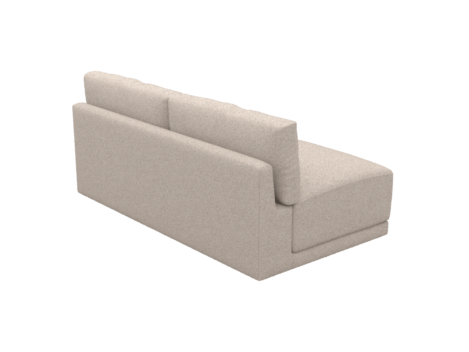 Haven Boucle Pumice 2 Seater Armless Sofa Module color Boucle Pumice