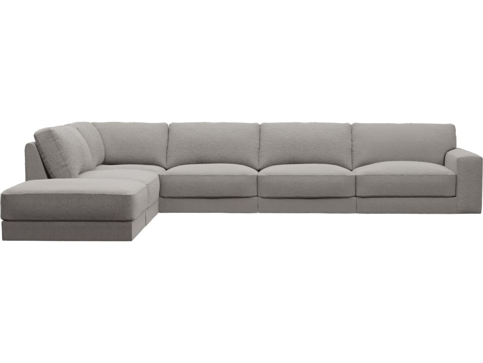 Monica Boucle Pumice Sofa - 6 Seater LAF Terminal color Boucle Pumice