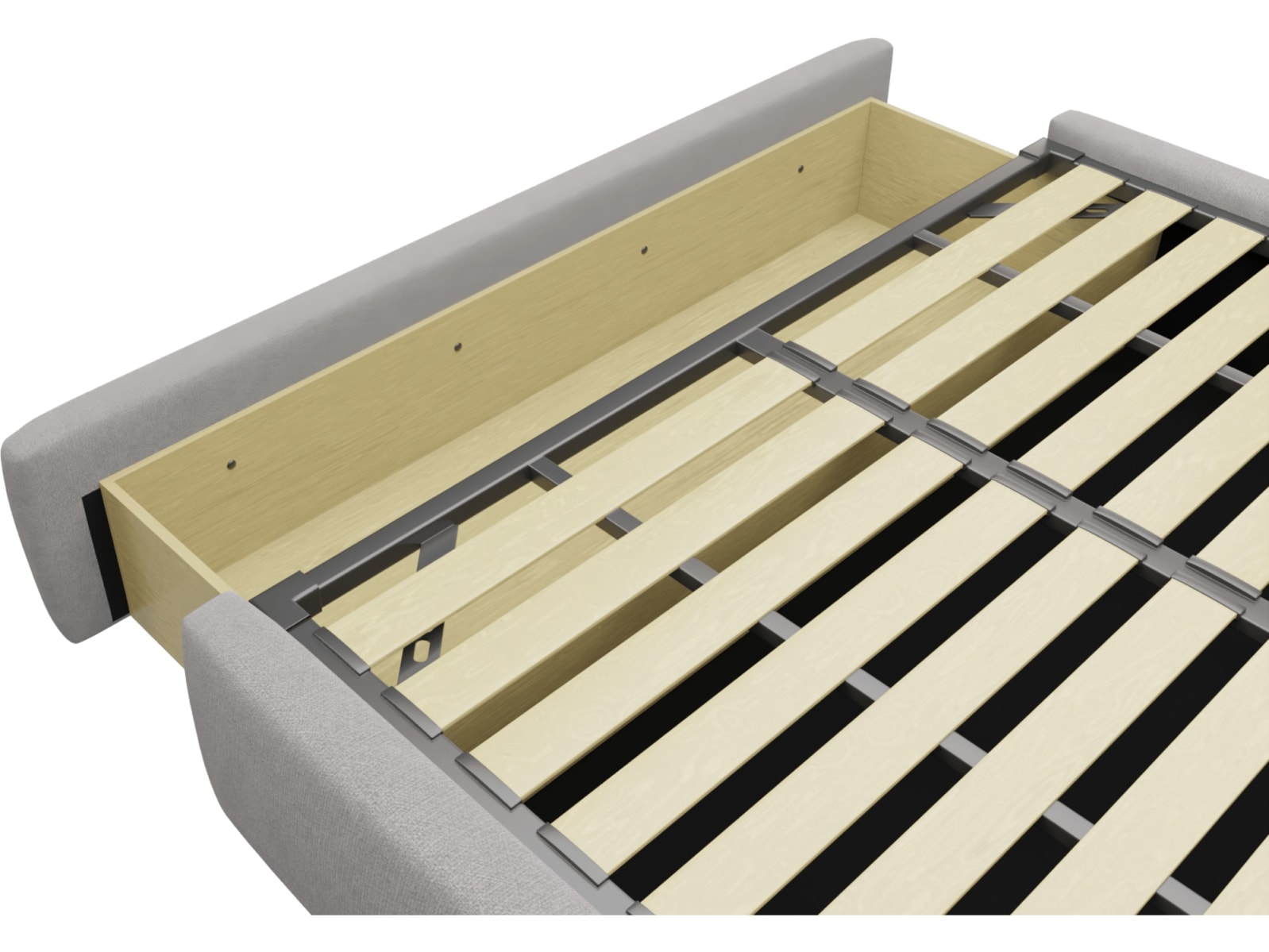 Lucy Drawer Bed View Steel color View Steel