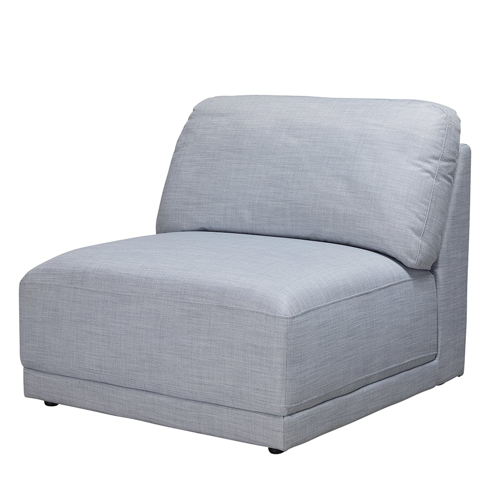 Amelia Armless Chair Module Isla Blue Haze color Blue Haze