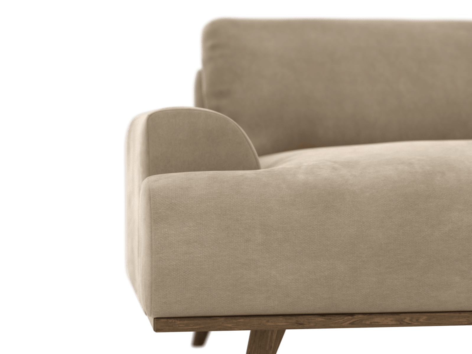 Dane Muse Soft Brown Sofa - 3 Seater color Muse Soft Brown