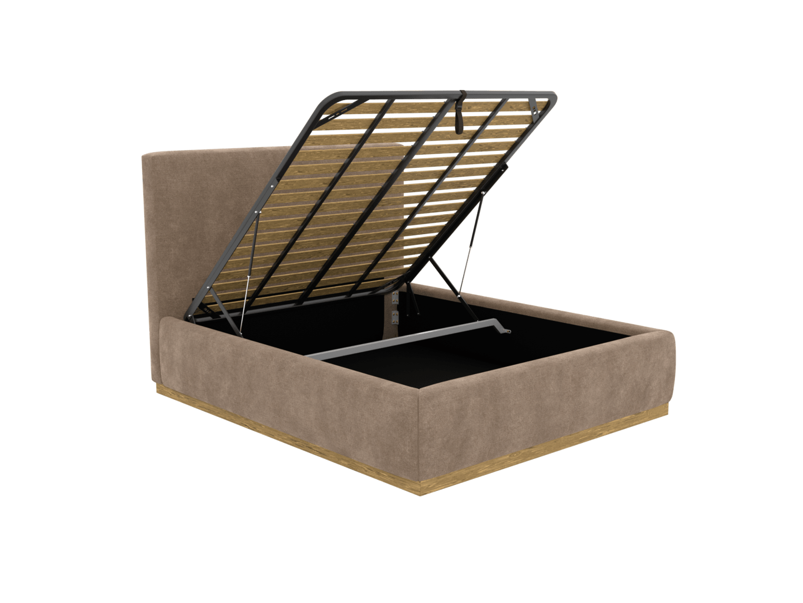 Haven Gas Lift Bed Tribute Walnut Queen color Tribute Walnut