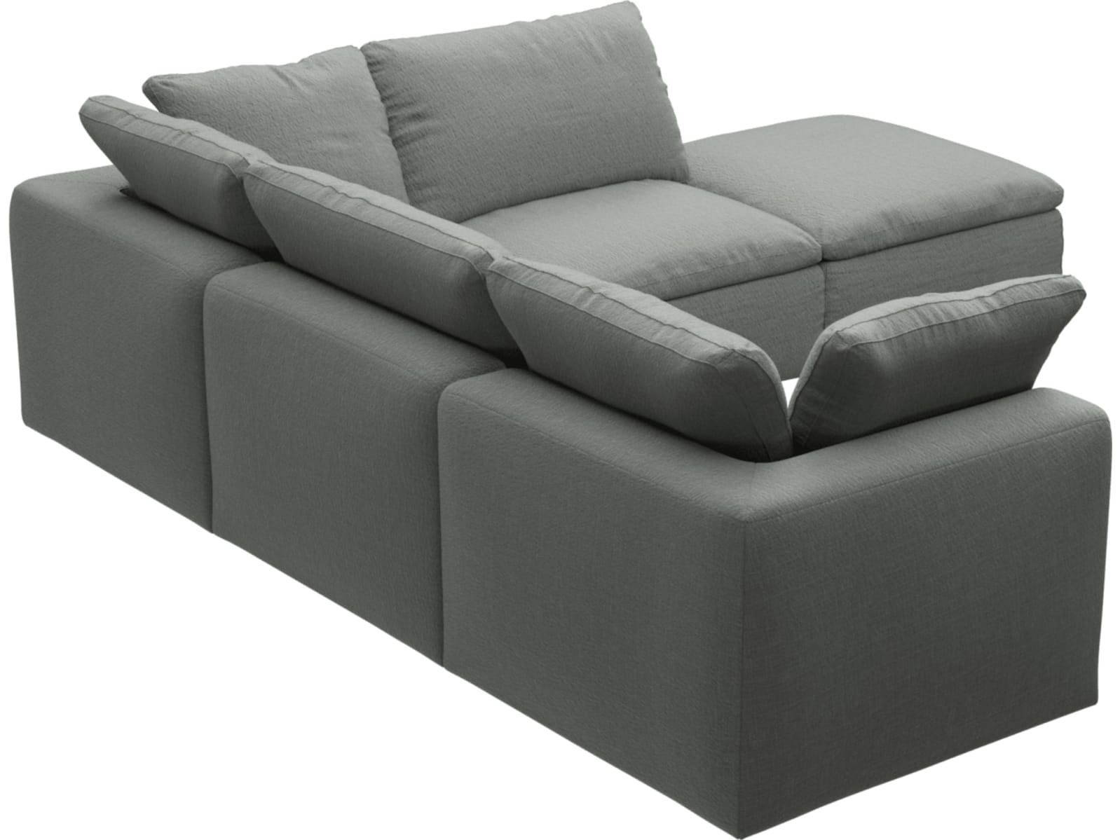 Cloud Tribute Storm Modular Sofa - 5 Piece color Tribute Storm