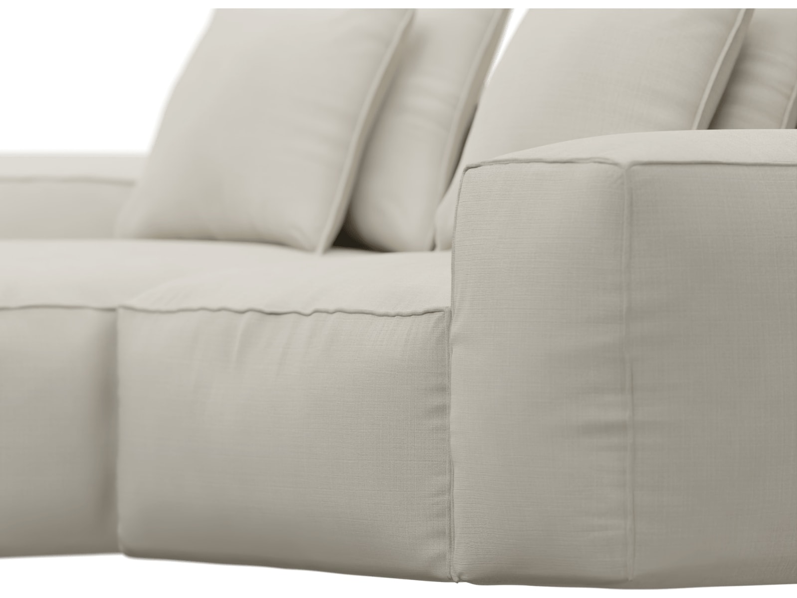 Riley Toorak Pearl Modular Sofa - 2 Seater Chaise color Toorak Pearl