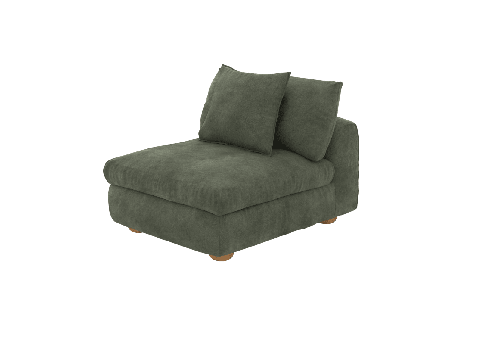 Tully Muse Forest Armless Sofa Chair Module color Muse Forest