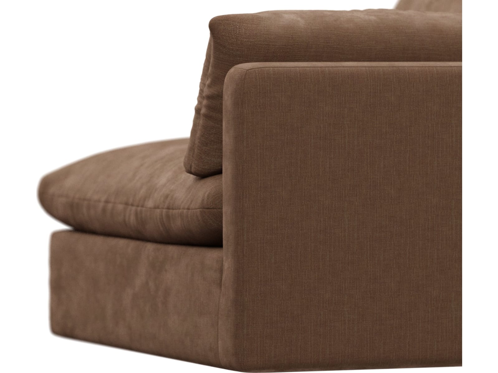 Willow Tribute Chestnut 1 Seat Right Arm Facing Sofa Module color Tribute Chestnut