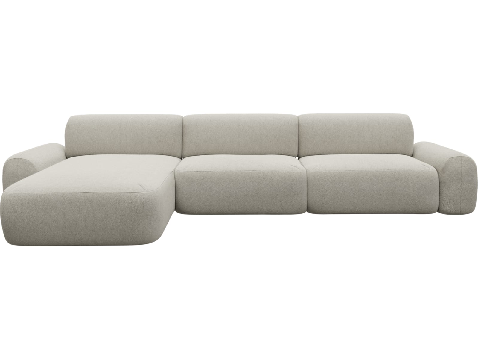 Beckett Noa Desert Chaise Sofa - 3 Seater color Noa Desert