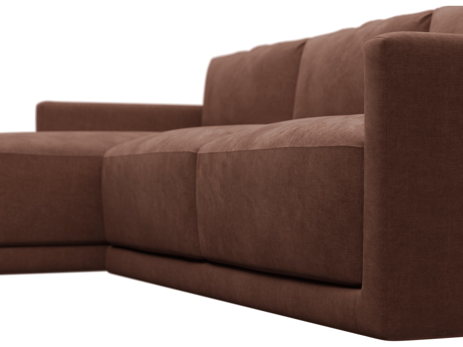 Haven Apt Muse Rust Chaise Sofa color Muse Rust
