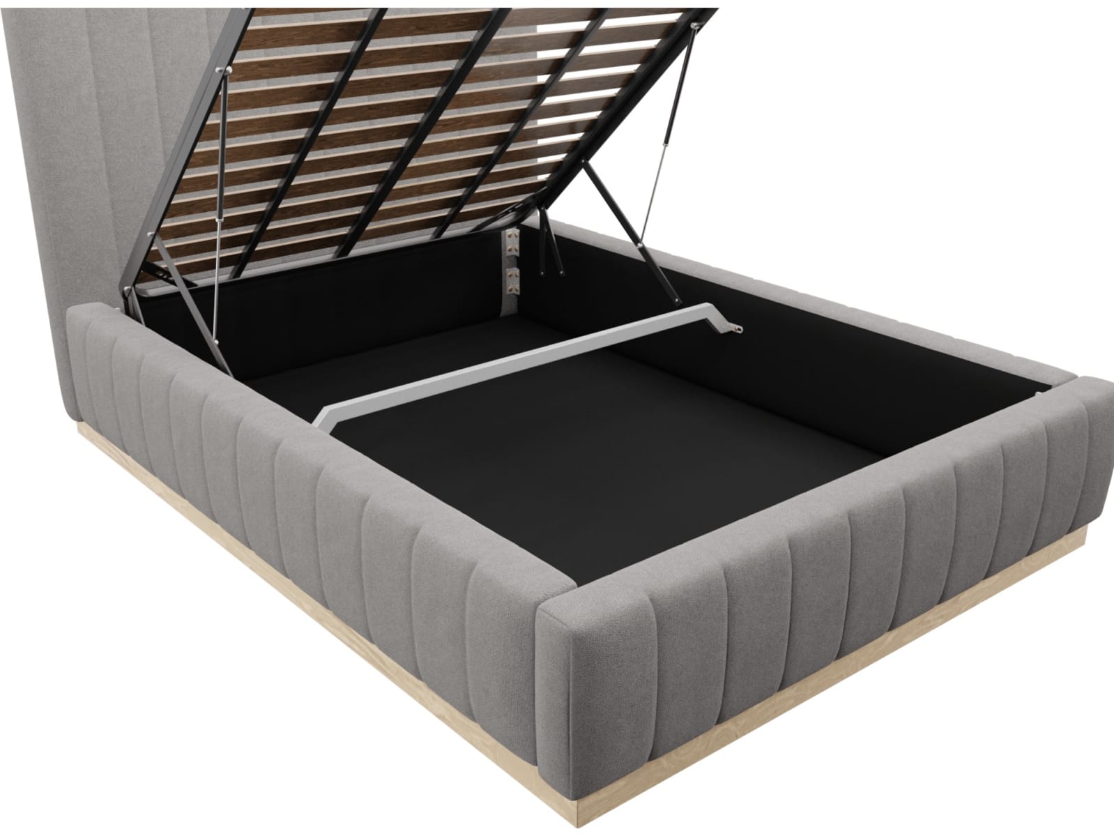 Brentwood Gas Lift Bed View Steel color View Steel