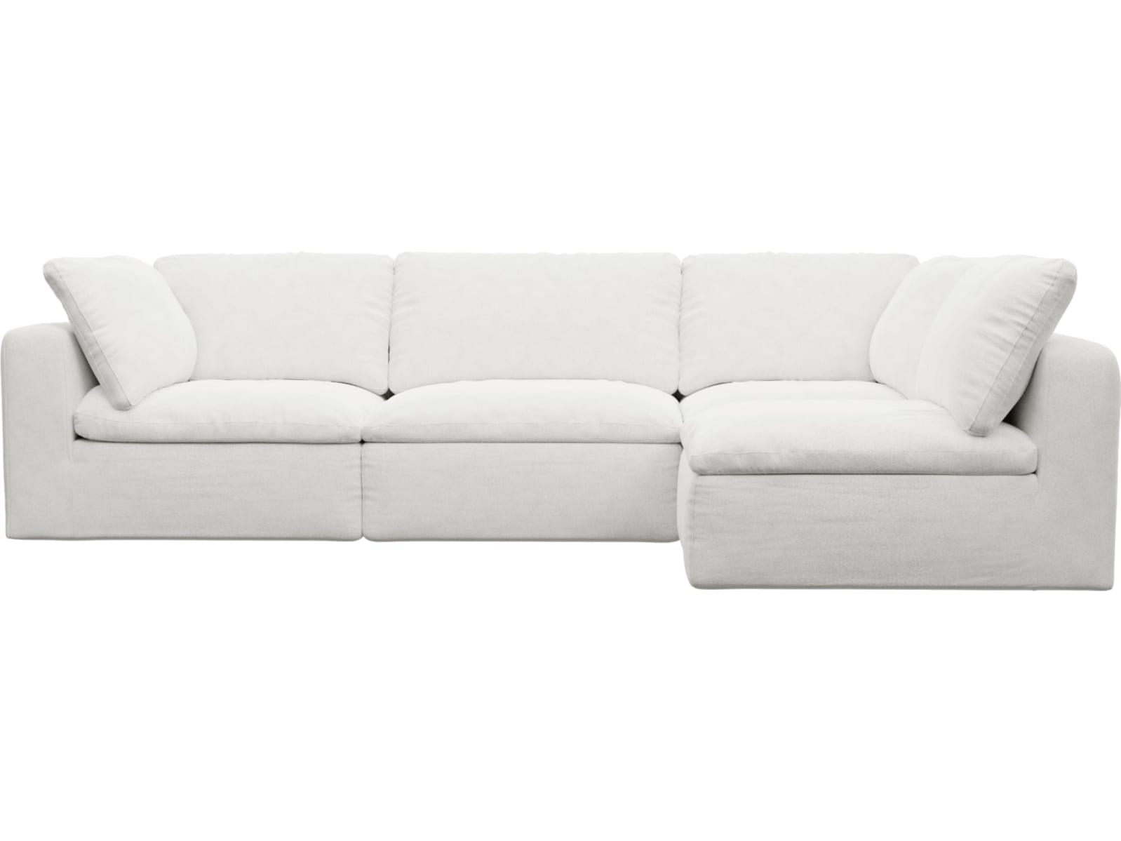 Cloud Deep Noa Fog Modular Sofa - 4 Piece color Noa Fog