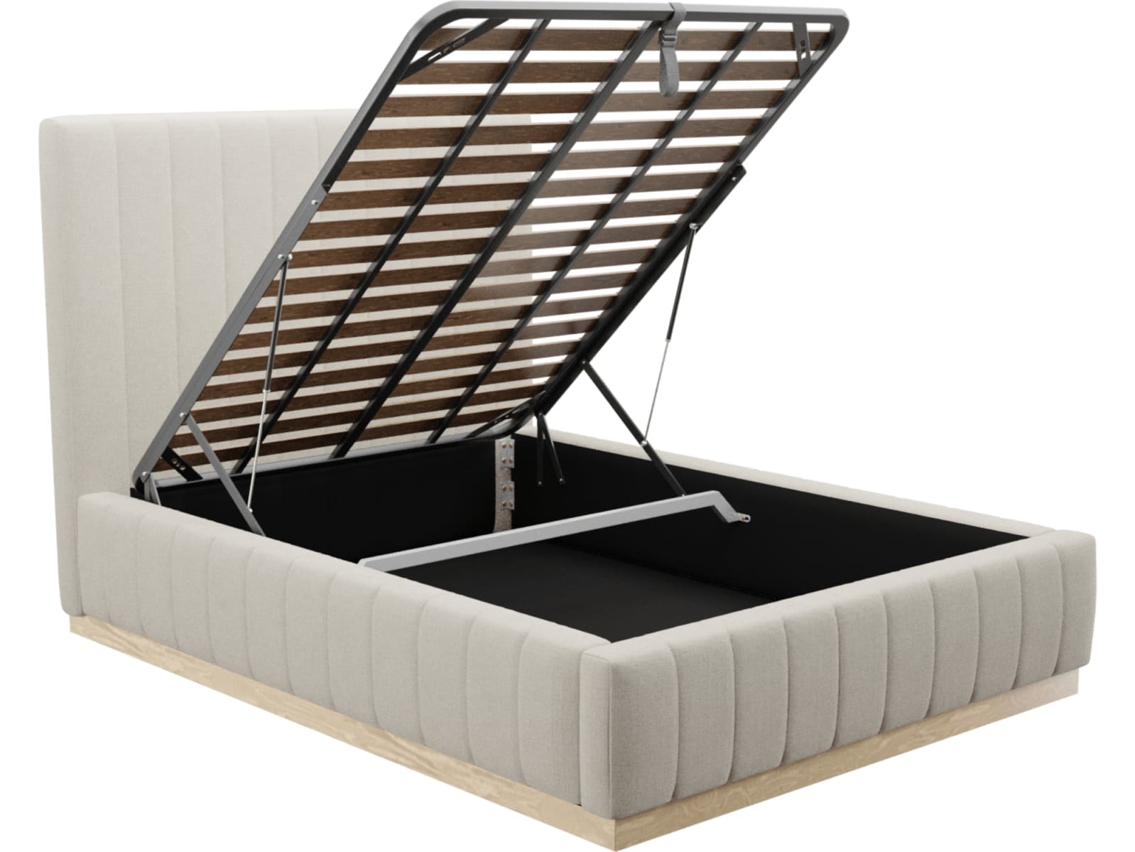 Brentwood Gas Lift Bed Toorak Pearl color Toorak Pearl