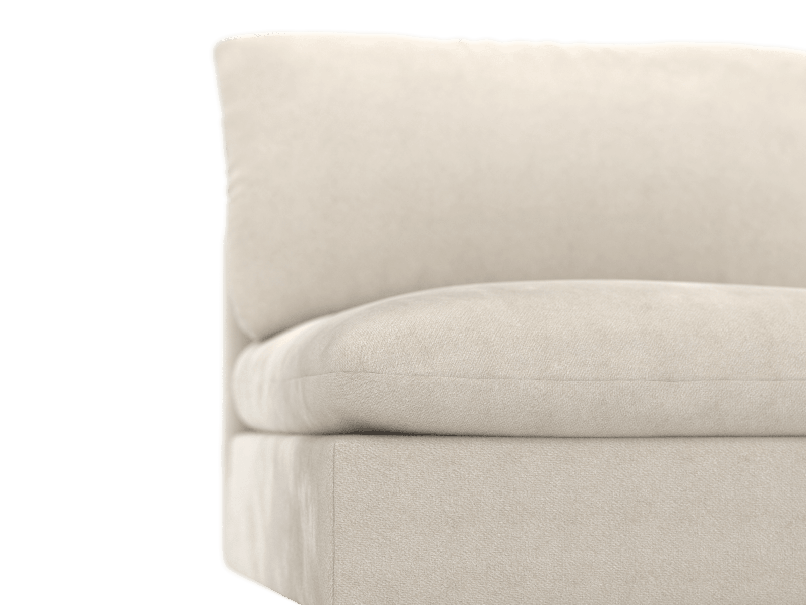 Willow Muse Flax Armless Sofa Module color Muse Flax