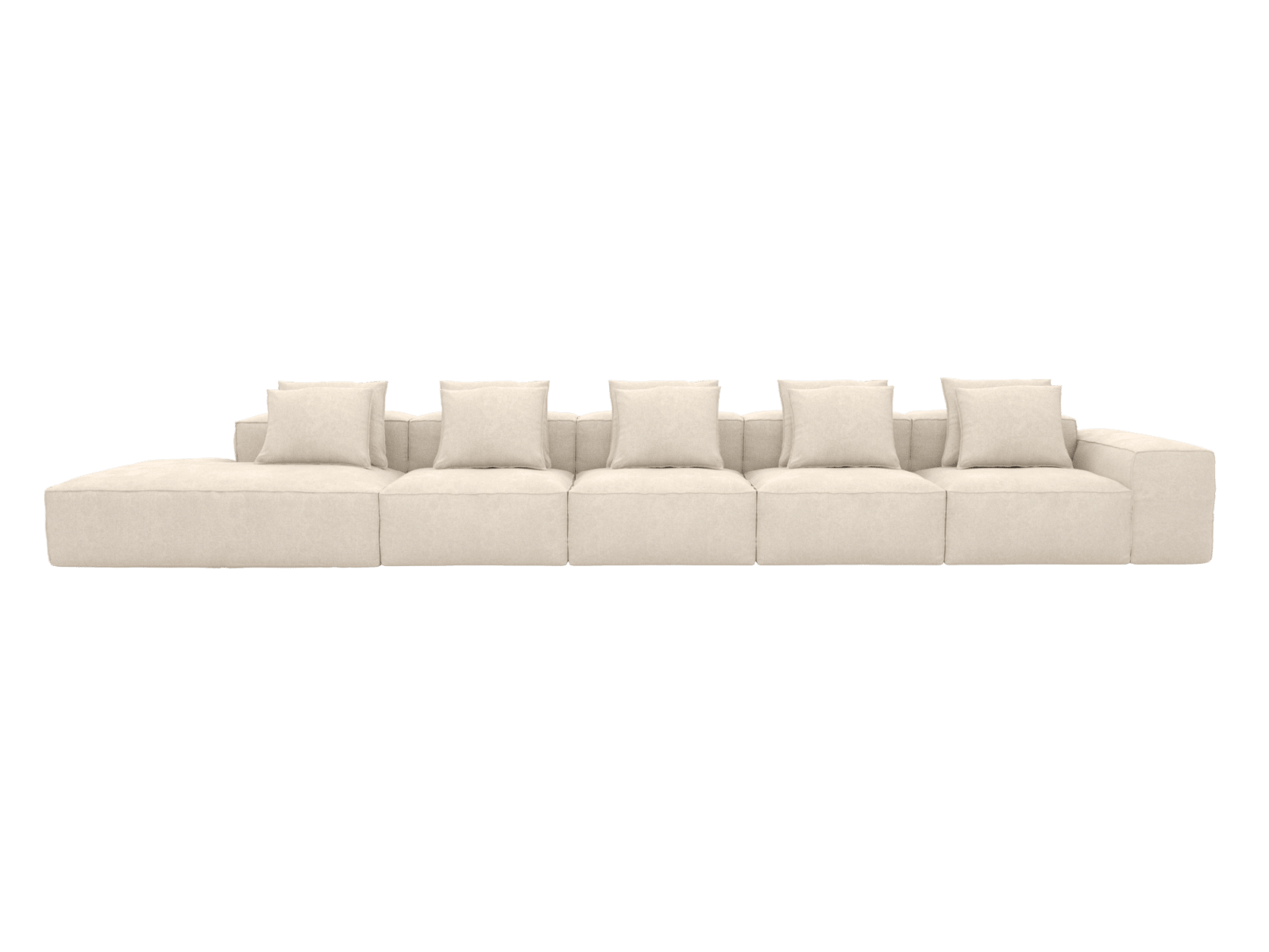 Riley Tribute Shell 6 Seater Terminal Left Modular Sofa color Tribute Shell