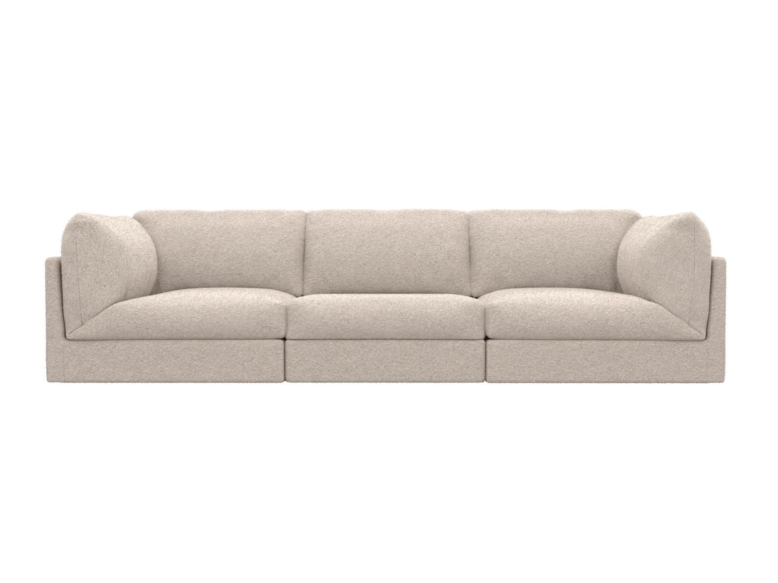 Finley Boucle Pumice Modular Sofa - 3 Seater color Boucle Pumice