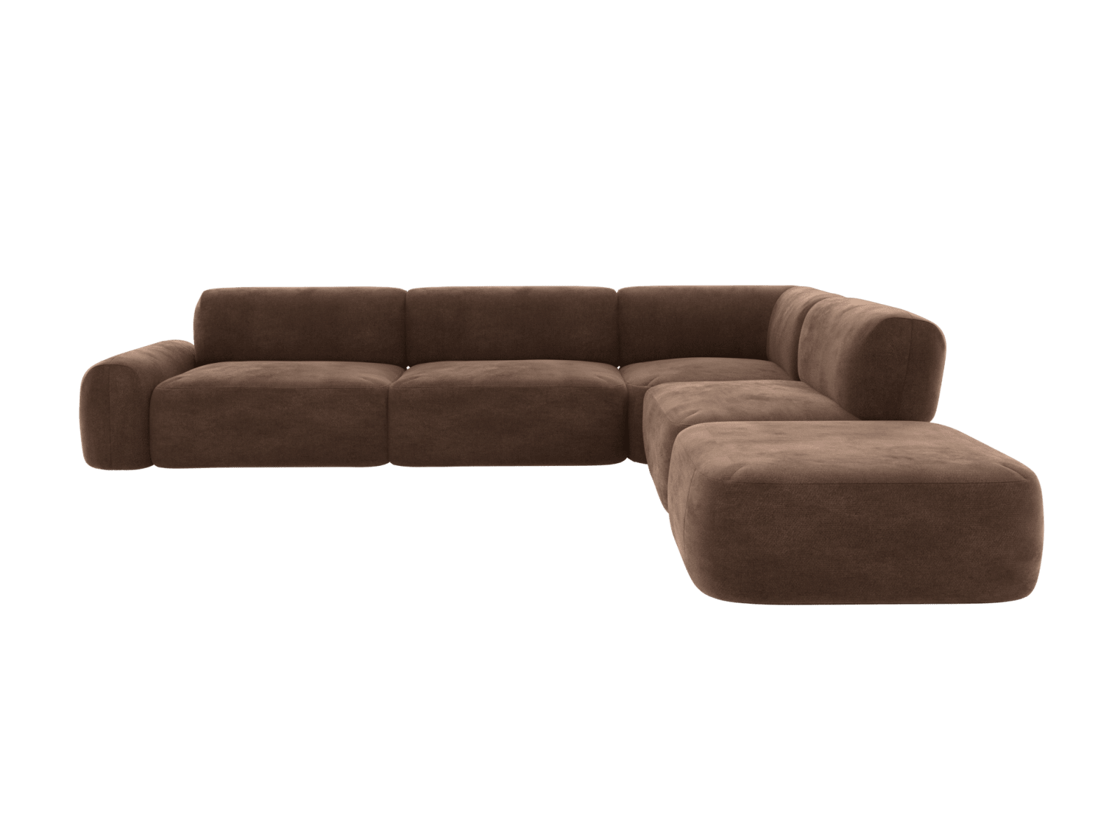 Beckett Muse Chocolate Modular Sofa - 6 Seater color Muse Chocolate